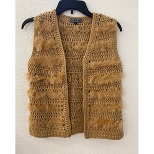 Top Shop vest with fur